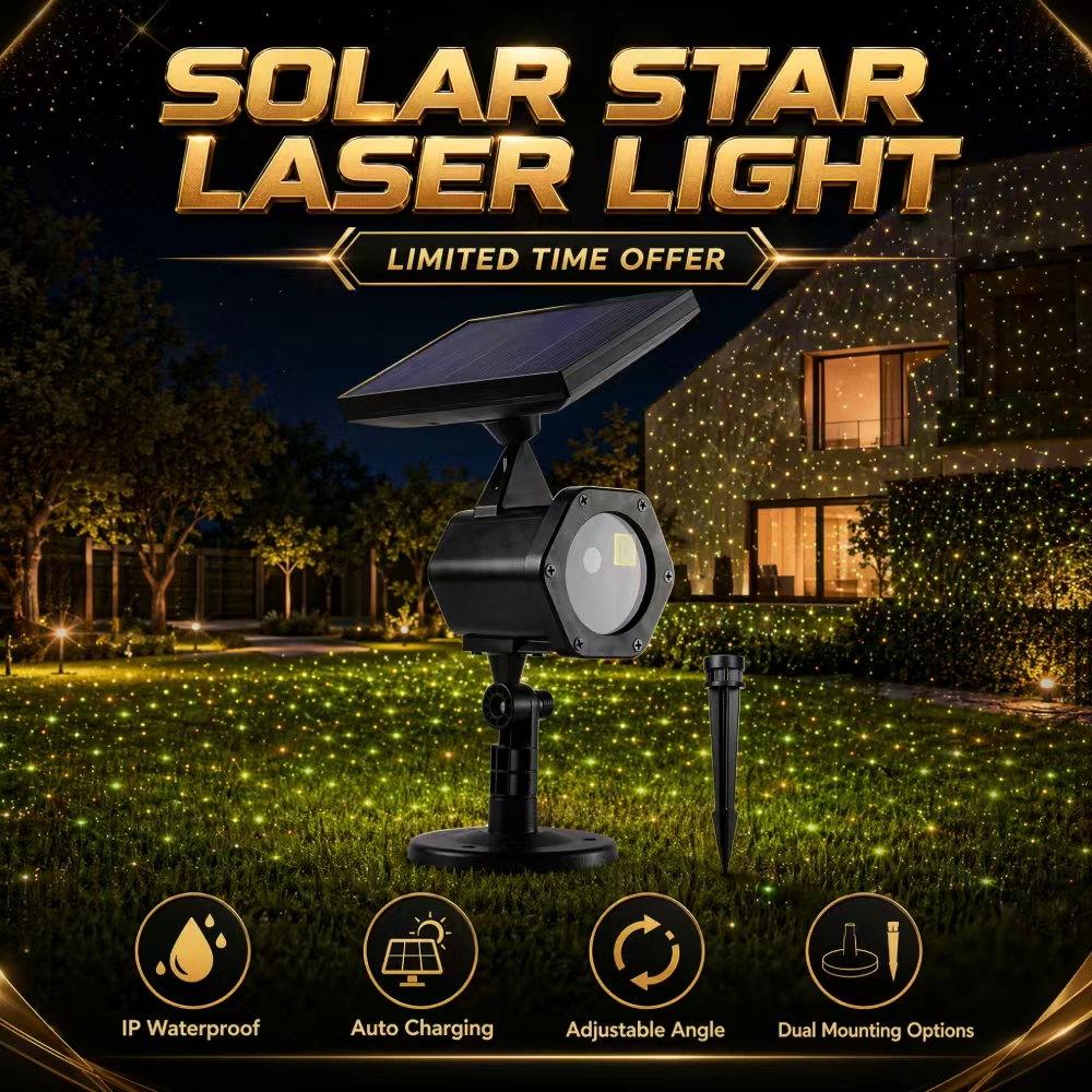 Industrial Laser Projector - 6W LED Solar Landscape Lighting XL-H11