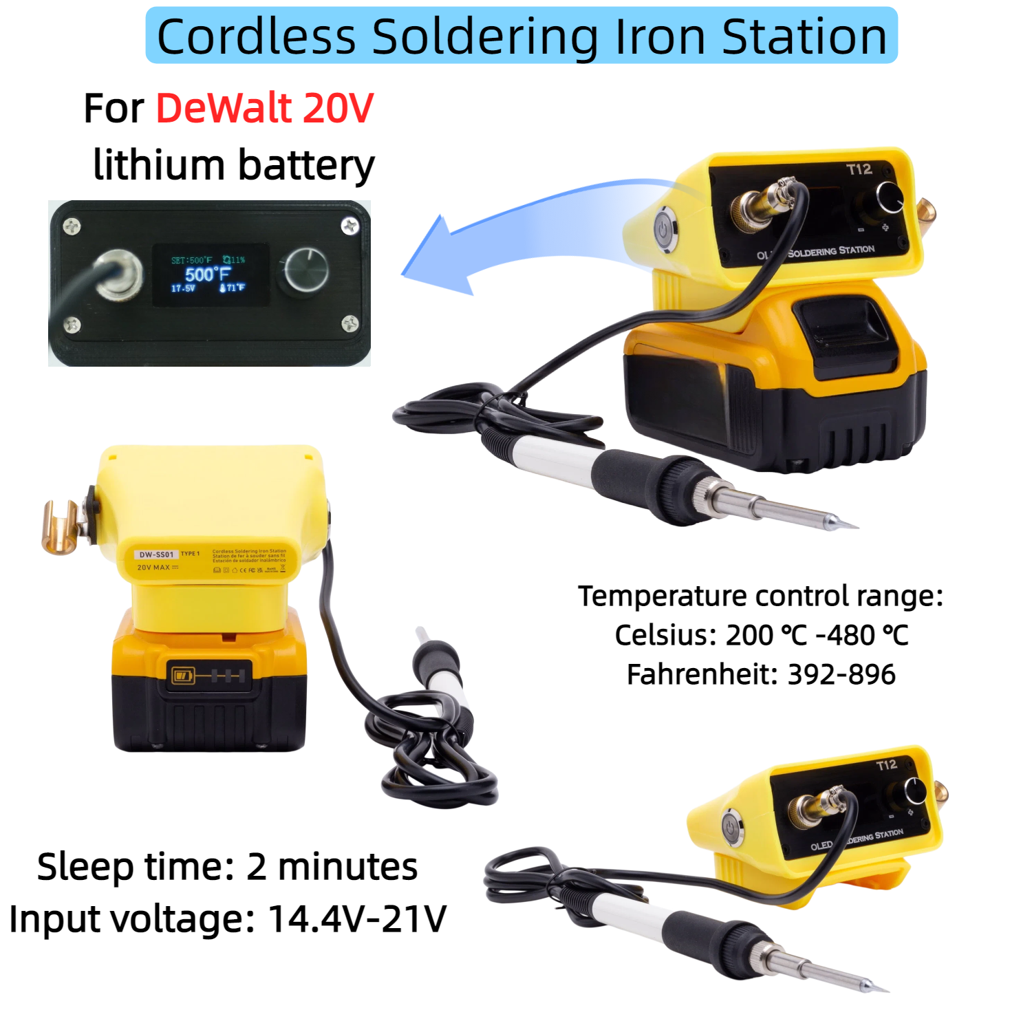 Industrial Laser Soldering Iron - Cordless Soldering Iron Station for DeWalt