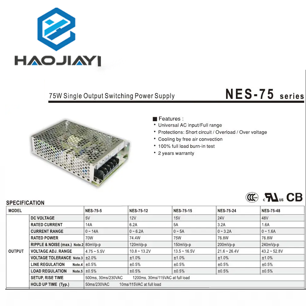 Meanwell NES-75-24 DC Single O - Industrial Laser Supply のレビューと価格