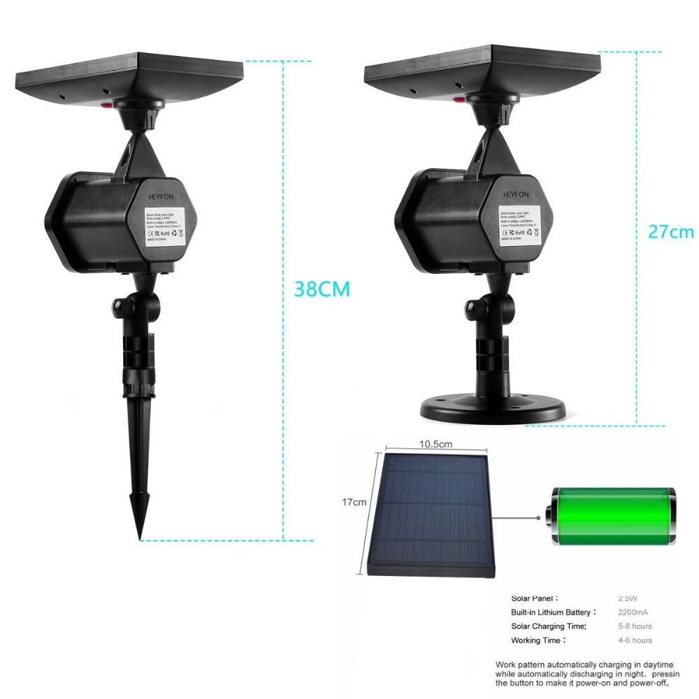 6W LED Solar Landscape Lightin - Industrial Laser Projector のレビューと価格