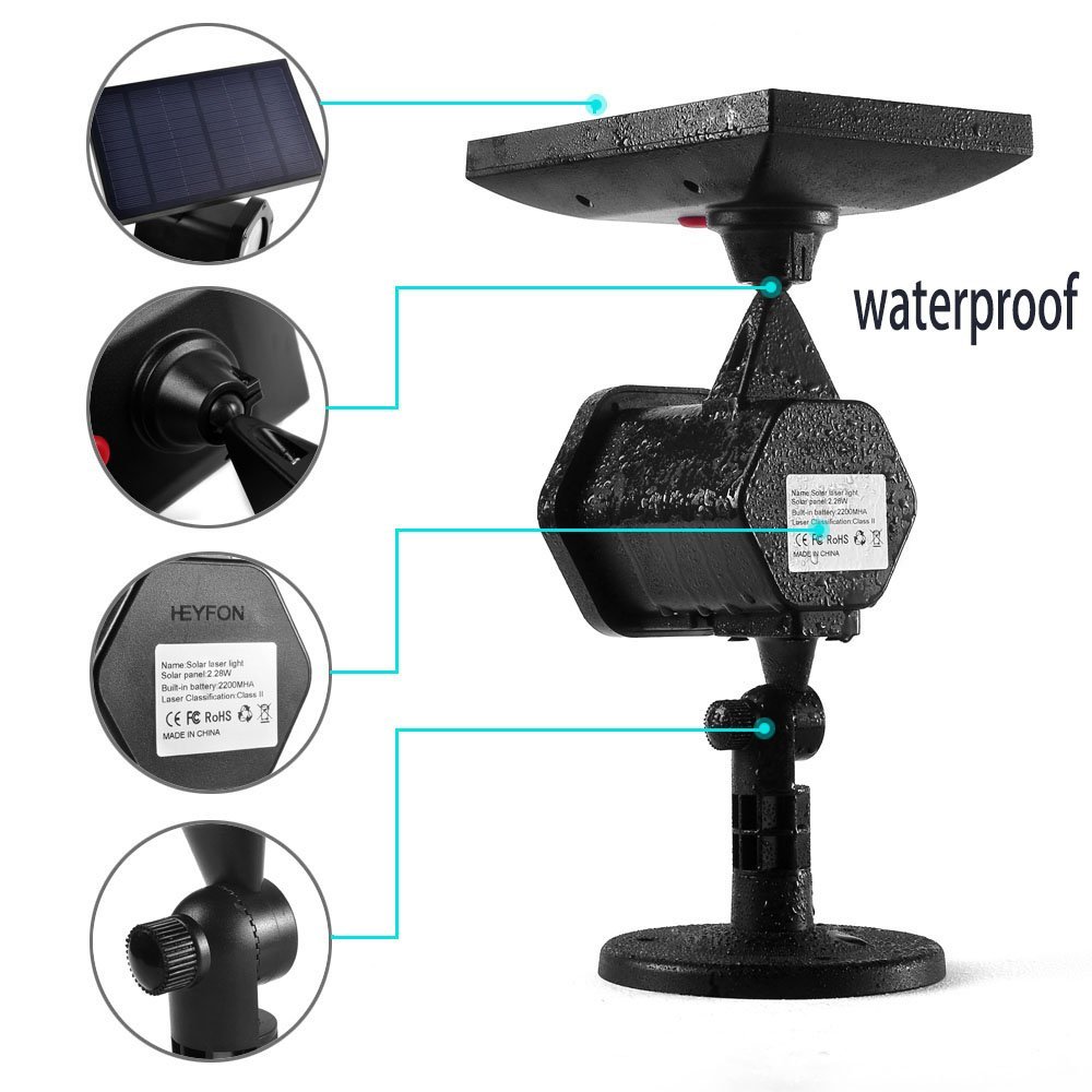 6W LED Solar Landscape Lightin - Industrial Laser Projector のレビューと価格