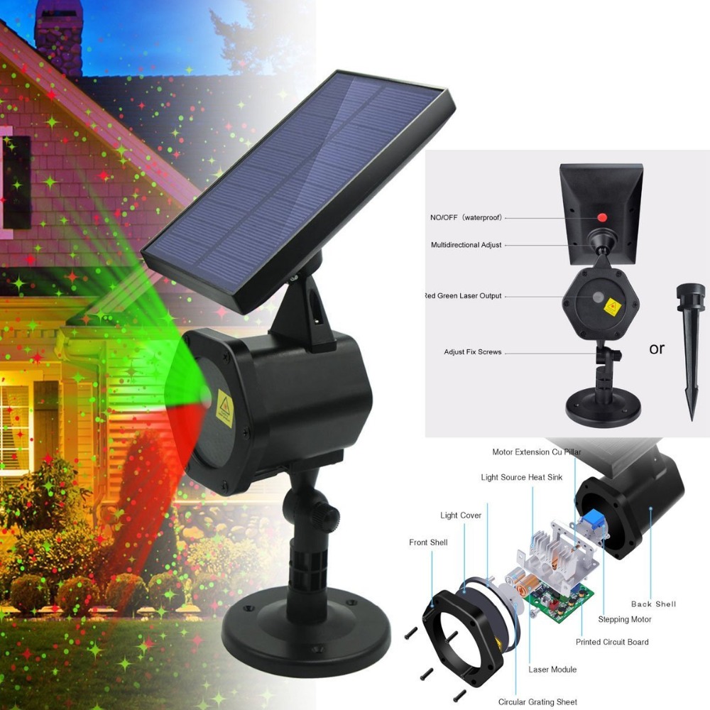 6W LED Solar Landscape Lightin - Industrial Laser Projector のレビューと価格