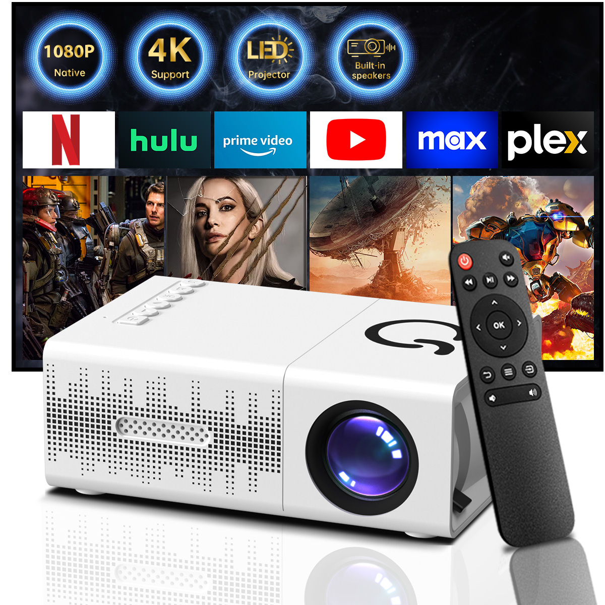 MINI Projector Portable 3D LED - Industrial Laser Projector のレビューと価格